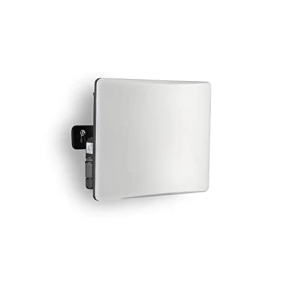 Image of Auraglow 80W 6600lm Full Screen Slimline Compact LED Flood Light Black Outdoor Wall Lamp