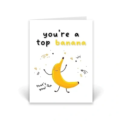 Image of Rib ticklerz You&#039;re A Top Banana Card Colleague Friend Well Done Leaving Congratulations Proud Of You Passed Exams Did It Amazing CD575