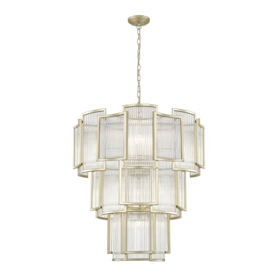 Image of Antigua 13 Light Gold Crystal Pendant Ceiling