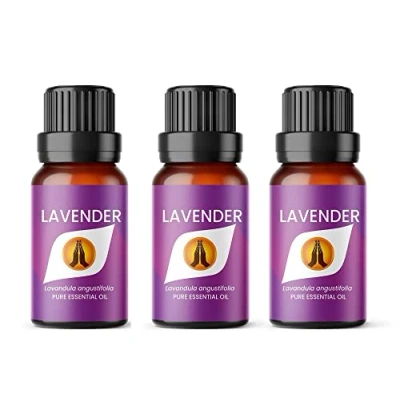 Image of Aroma Energy Lavender Essential Oil 30ml (3 x 10ml Bottles) 100% Pure &amp; Natural