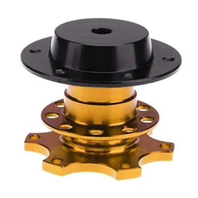 Image of FireAngels Universal Steering Wheel Snap Off Quick Release Hub Adapter Boss Kit With 6 hole (Gold)