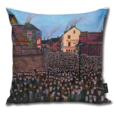 Image of QMS CONTRACTING LIMITED Newcastle United, 60&#039;s, The Strawberry Print Pillowcase Home Life Cotton Cushion Case 18 x inches