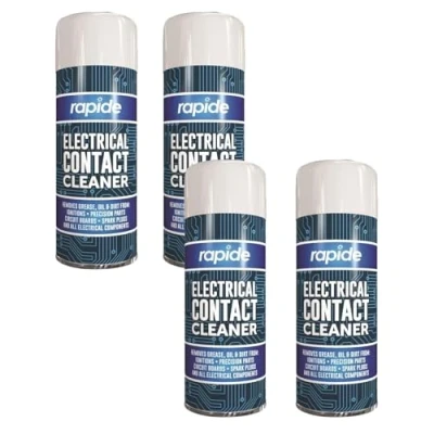 Image of PEBBLE HUG Electrical Contact Cleaner, Aerosol Spray Can, Grease Oil and Dirt Remover Spray, Fast Drying, Safe Durable, for Circuit Boards, Spark Plugs, 200ml (4 Pcs)