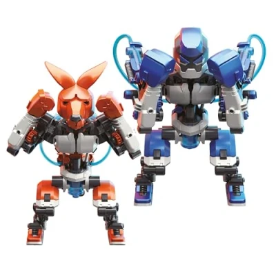 Image of CONSTRUCT &amp; CREATE Hydraulic Boxing Bots DIY STEM Build Your Own Project Kit Set