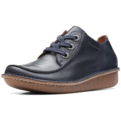 Image of Clarks Women&#039;s Funny Dream Oxford, Navy Leather, 3 UK