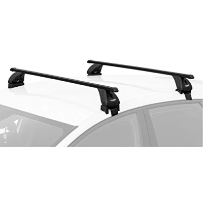 Image of Summit SUP 07317S Premium Multi Fit Lockable Roof Bars, Black Steel, Set of 2