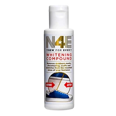 Image of Netagon N4E Whitening Compound Polish Cleaner Whitener Restorer Removes Scratches, Dirt, Discolouring &amp; Marks for Shoes, Trainers, Sneakers Footwear
