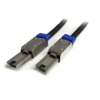 Image of StarTech.com 1m External Mini SAS Cable Serial Attached SCSI SFF 8088 to 2x (M) 1 meter, Black (ISAS88881)