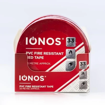 Image of Status: IONOS Red PVC Tape (33 metres) / fire resistant, multisurface IONPVCRED1PKX12