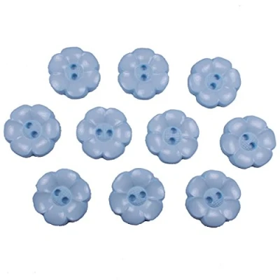 Image of Large Daisy Flower Feature Button 22mm Pack of 10 (Pale Blue)