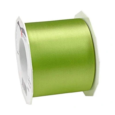 Image of Präsent Adria Satin Ribbon Lime Green 72 mm Width, 25 m Length