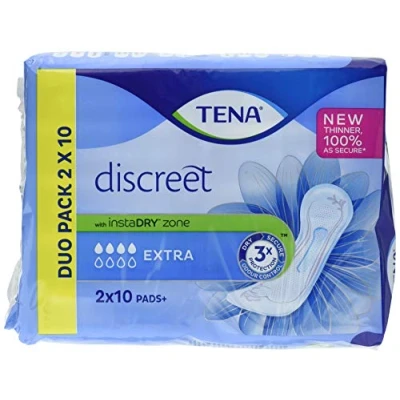 Image of TENA Discreet Extra Pads+ 3x Packs of 20 ( 60 Towels )