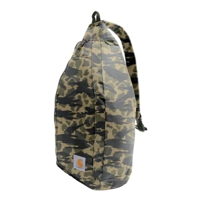 Image of Carhartt Unisex&#039;s Bag, Sling Side Release Buckle &amp; Tablet Sleeve, Crossbody Backpack (Blind Duck Camo), One Size