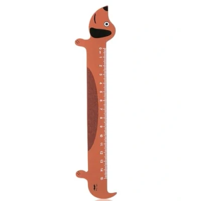 Image of Mr. Pen Wooden Ruler, 15cm, Sausage Dog Wood Centimeter mm Standard Small Ruler for School, Metric Mini School Rulers Kids