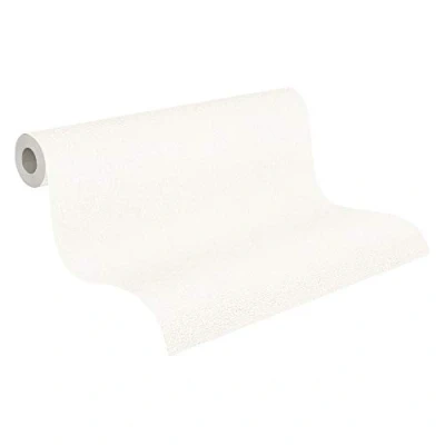 Image of A.S. Création Plain Wallpaper Best of Fleece Non Woven wallcovering 10.05 m x 0.53 White 300931