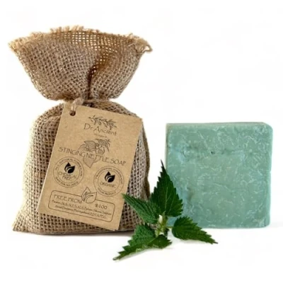 Image of Dr.Ancient Stinging Nettle Soap Bar Organic Natural Vegan Traditional Handmade Antique Anti Dandruff, For Acne, Peeling, Healthy Hair No Chemicals, Pure Soaps!