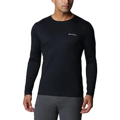 Image of Columbia Men&#039;s LONG SLEEVE SHIRT, ZERO RULES Polyester, Black, Size: S, AM6083