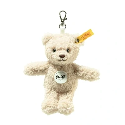 Image of Steiff Ben Teddy Bear Pendant 12 cm, Soft Cuddly Friends Key Ring, Toy Pendant, Made of Plush, with Beige