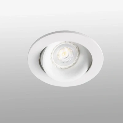 Image of Faro Lighting Arg 1 Light Round Tiltable Recessed Spotlight White, GU10