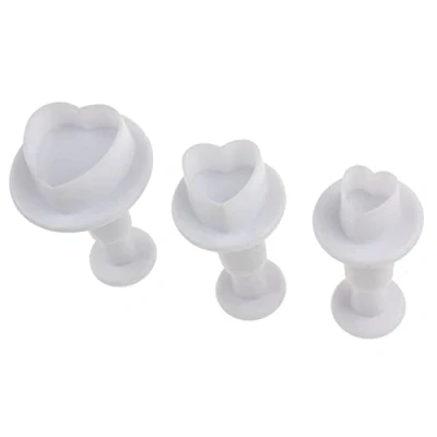 Image of Heart Plunger Mold Fondant Cutter Cake Decor Cookie Tools Sugarcraft