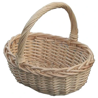 Image of Red Hamper S015/HOME Wicker Childs Oval Shopping Basket