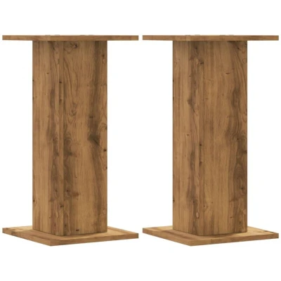 Image of vidaXL Plant Stands 2 pcs Artisian Oak 30x30x60 cm Engineered Wood
