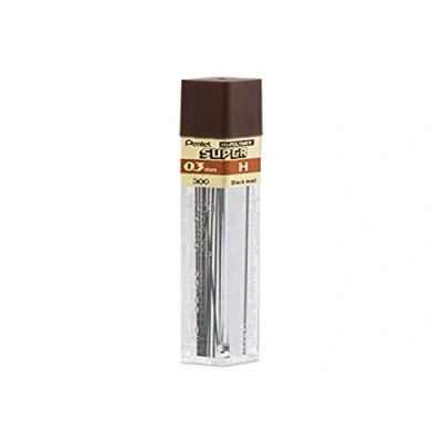 Image of Pentel Super Hi Polymer Refill Lead, 0.3mm Grade H, 1 Pack of 12 Tubes, (12 Leads per Tube)