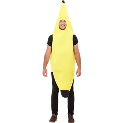 Image of Funidelia Banana costume for men &amp; women One Size Fruit, Food Yellow Costumes adults fancy dress props Halloween, carnival parties