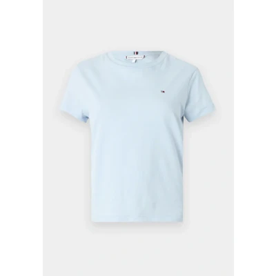 Image of Tommy Hilfiger SLUB Basic Tshirt, Women&#039;s, Size: Small, Breezy blue