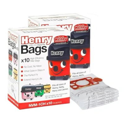 Image of Genuine Hepa Flo Henry Hoover Bags for Vacuum Cleaner Hetty Numatic Henry, Hetty, Harry, James Models (20)