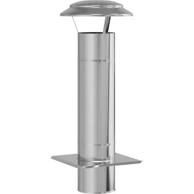Image of vidaXL Chimney Extension Silver 25 x 65 cm Stainless Steel