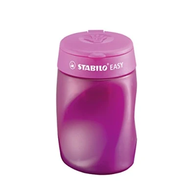 Image of STABILO Ergonomic Container Sharpener EASYsharpener 3 in 1 Right Handed Pack of Pink