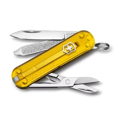 Image of Victorinox, Classic SD, Swiss Army Pocket Knife, small, Multi Tool, Camping, 7 Functions, Blade, Nail file, Screwdriver 2.5 mm