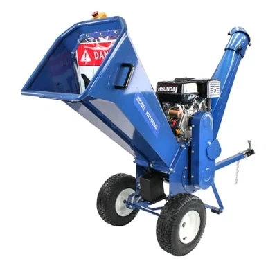 Image of Hyundai 420cc 100mm Petrol Wood Chipper Shredder, Mulcher, 4 Stroke Engine
