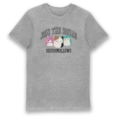 Image of Bioworld Join The Squad Squishmallows Adult T Shirt XL Grey