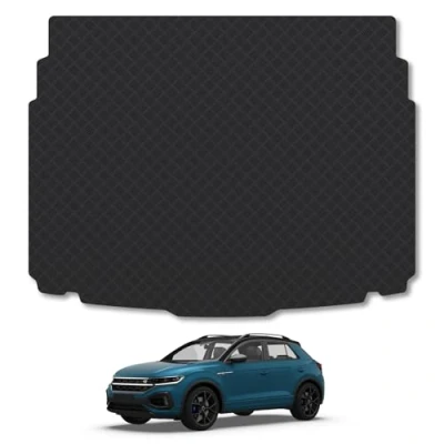 Image of Rubber Boot Liner Compatible with VW T Roc (2017+) Tailored Fit Heavy Duty Premium 3mm Protector Mat, Anti Slip, Durable and Waterproof Custom Dog Friendly Car Mat Co