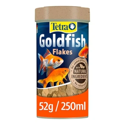 Image of Tetra goldfish Flakes flake fish food for all and other coldwater fish, 250ml