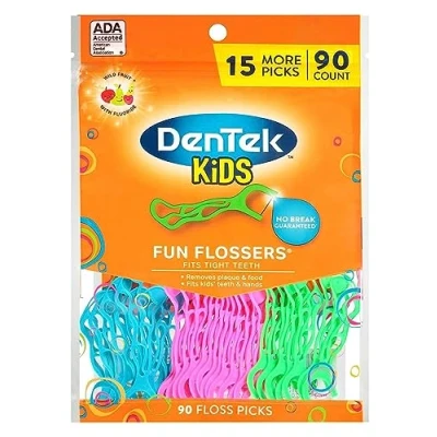 Image of DenTek Kids Fun Flossers, Wild Fruit, 90 Count