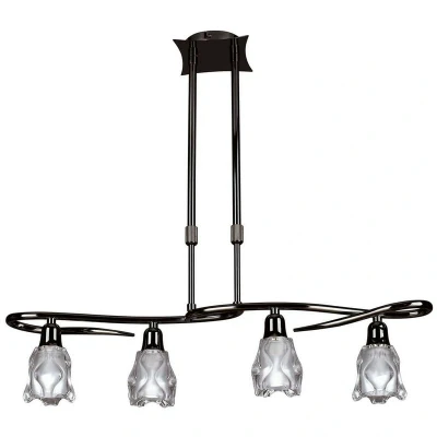 Image of Amel Telescopic 4 Light L1, SGU10 Bar, Black Chrome