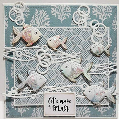 Image of Cutting Dies for Card Making, Gemini_mall® Fish Metal DIY Scrapbooking Embossing Paper Cards Photo Album Craft Decor Stencil Greeting Cards/Invitation Decoration
