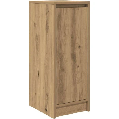 Image of vidaXL Shoe Cabinet/Shelf Artisan Oak Engineered Wood Freestanding Storage with Doors &amp; Shelves Modern/Contemporary Style 29.5x34x76 cm