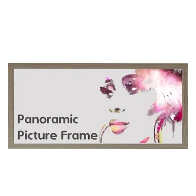 Image of 20x8&quot; Grey Panoramic Sizes Picture Frames Photo Modern Poster Frame