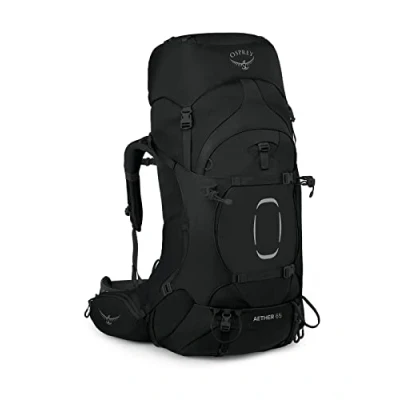 Image of Osprey Aether 55 Men&#039;s Backpacking Pack Black S/M