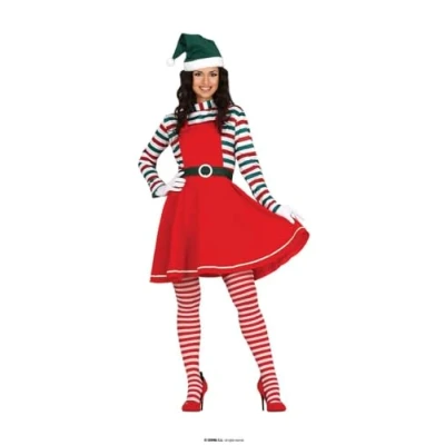 Image of GUIRMA Woman&#039;s Santa Claus Helper Elf Costume (M)