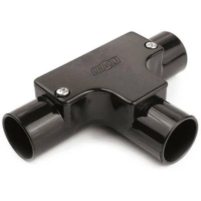 Image of Univolt It 20 Bk 20mm Black PVC Conduit Inspection Tee