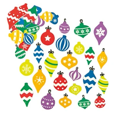 Image of Baker Ross AF154 Christmas Bauble Foam Stickers (Pack of 120), Assorted