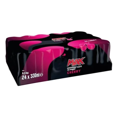 Image of No Sugar Cola Cans 24 x 330ml Bold Cherry Flavor, Zero Carbonated Low Calorie Flavoured Soft Drink with Sweeteners