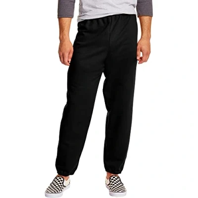 Image of Hanes Men&#039;s Fleece Sweatpants, EcoSmart Athletic Lounge Pants, 32&quot;, 1 Or 2 Pack, Black 3X Large (Pack of 91)