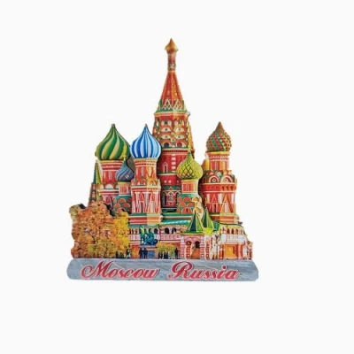 Image of Moscow Russia 3D Fridge magnet souvenir gift, Home &amp; Kitchen Decoration magnetic sticker refrigerator