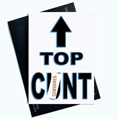 Image of Rude Greeting Cards for Him and Her Birthday Card Men Profanity Husband Wife Best Friends Brother Sister Banter PC677